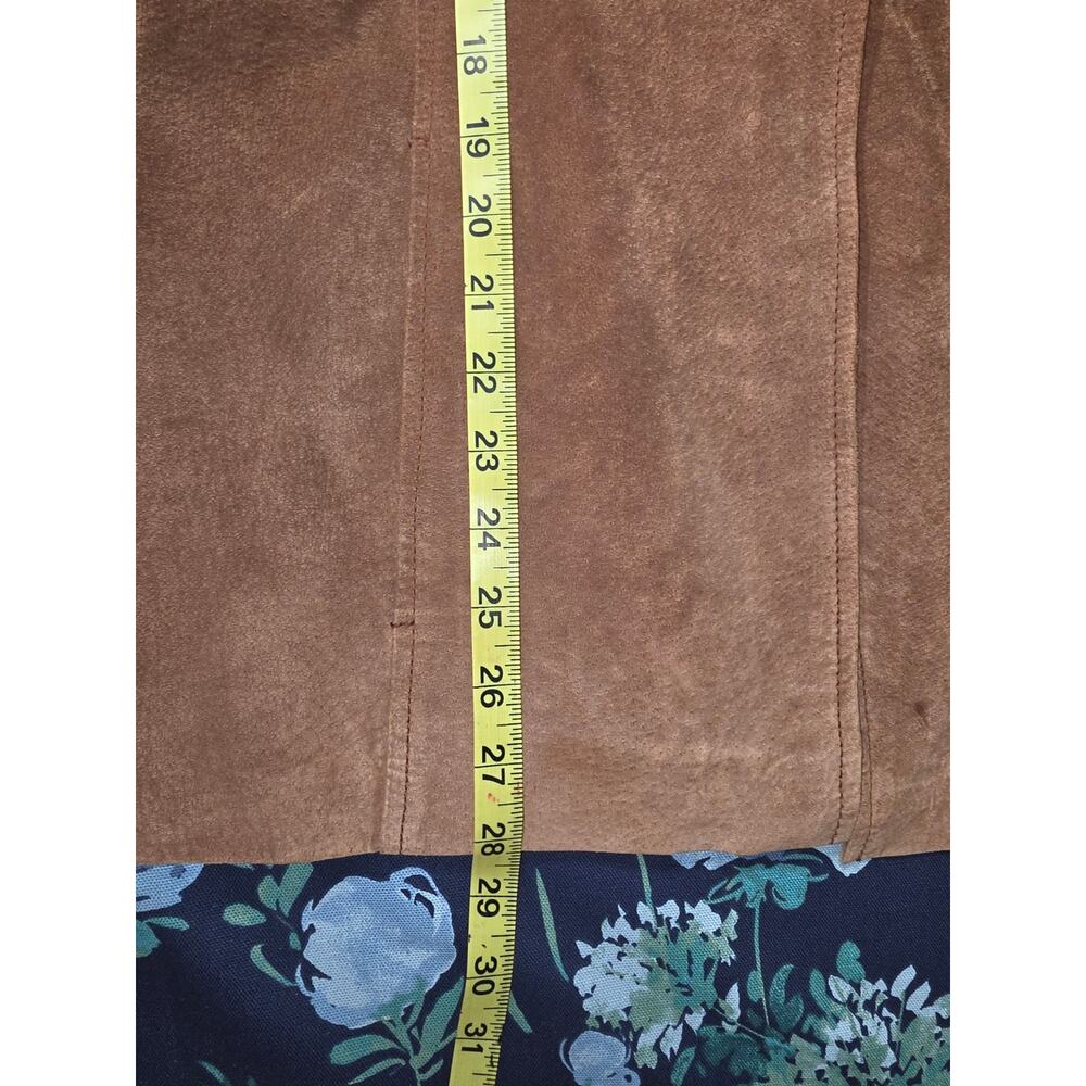 Uniform Jean Paul Richard Classic Leather Blazer Jacket Brown Women's Size 12 - Picture 10 of 10